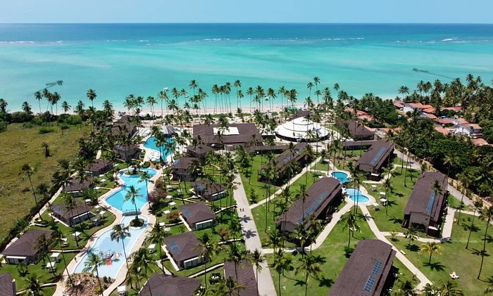 Vista aérea del hotel Grand Oca en Maragogi, Brasil.