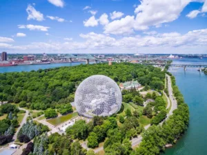 Vista aérea de Montreal en Canadá